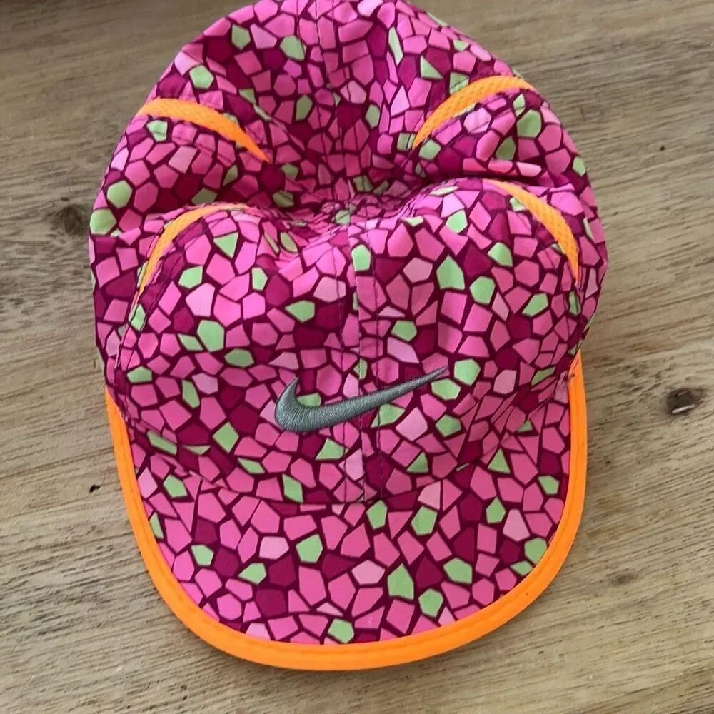 Nike infant baseball cap pink orange print